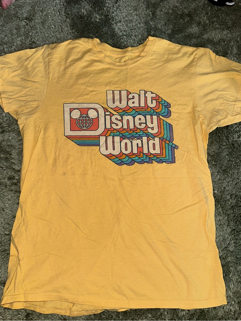 Disney World Yellow Graphic Tshirt